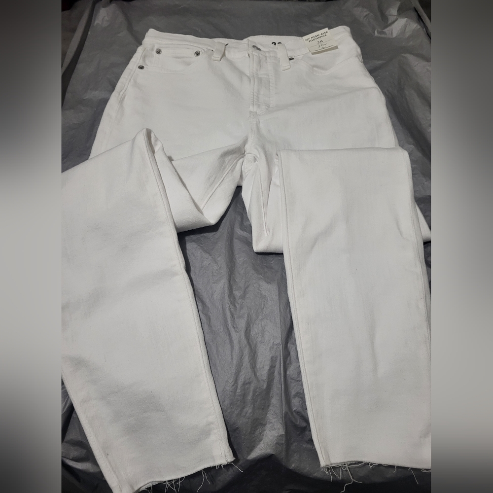 J. Crew Women's High Rise Jeans in White - Picture 6 of 8